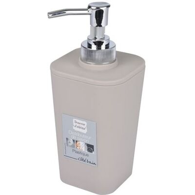 Douceur d'Intérieur Distributeur de savon - Soft Touch, Base en céramique, Taupe - Seifenspender - Publicité Douceur d'Intérieur Distributeur de savon - Soft Touch, Base en céramique, Taupe - Seifenspender - Publicité