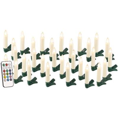 Lunartec Bougies à LED pour sapin de Noël avec télécommande infrarouge - x30 - blanc Blanc - Publicité Lunartec Bougies à LED pour sapin de Noël avec télécommande infrarouge - x30 - blanc Blanc - Publicité