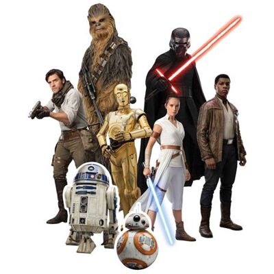 Générique STAR CUTOUTS Figurines en carton de table Star Wars Héros avec Rey -Haut 28 CM Noir - Publicité Générique STAR CUTOUTS Figurines en carton de table Star Wars Héros avec Rey -Haut 28 CM Noir - Publicité