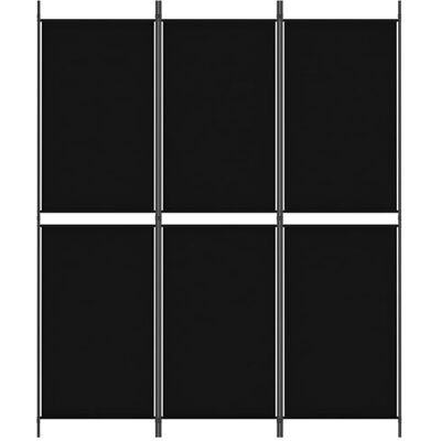 Non communiqué vidaXL Cloison de séparation 3 panneaux Noir 150x180 cm Tissu - Publicité Non communiqué vidaXL Cloison de séparation 3 panneaux Noir 150x180 cm Tissu - Publicité