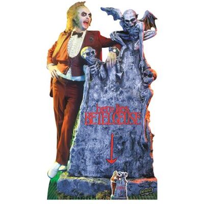 Iconicgreats Beetlejuice Pierre Tombale Découpe en Carton Michael Keaton - Pierre Tombale Cardboard Cutout - Publicité Iconicgreats Beetlejuice Pierre Tombale Découpe en Carton Michael Keaton - Pierre Tombale Cardboard Cutout - Publicité