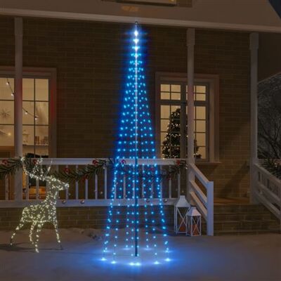 Arbre de Noël LED bleu vidaXL sur mât de drapeau - 310 LEDs, 300cm - Publicité Arbre de Noël LED bleu vidaXL sur mât de drapeau - 310 LEDs, 300cm - Publicité