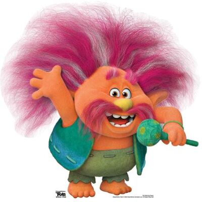 King - Peppy Trolls World Tour - Figurine en carton - Publicité King - Peppy Trolls World Tour - Figurine en carton - Publicité