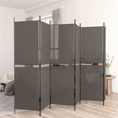 Non communiqué vidaXL Cloison de séparation 6 panneaux Anthracite 300x180 cm Tissu - Publicité Non communiqué vidaXL Cloison de séparation 6 panneaux Anthracite 300x180 cm Tissu - Publicité