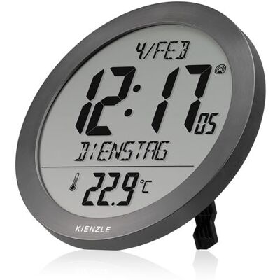 Non communiqué Horloge murale radio-pilotée KIENZLE avec température intérieure anthracite anthrazit - Publicité Non communiqué Horloge murale radio-pilotée KIENZLE avec température intérieure anthracite anthrazit - Publicité