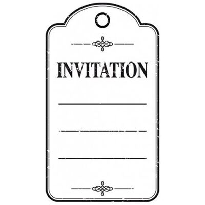 Artemio Tampon bois - Invitation Multicolore - Publicité Artemio Tampon bois - Invitation Multicolore - Publicité