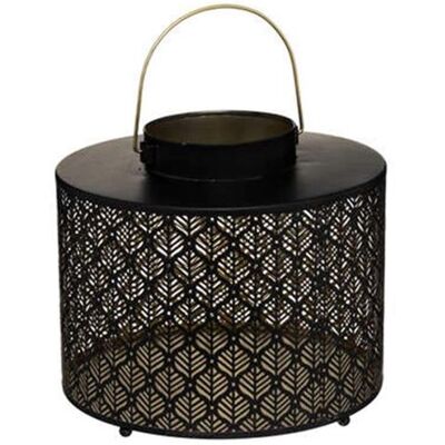 Non communiqué Atmosphera Créateur d'intérieur - Lanterne en Métal Ajouré "Palm" 25cm Noir Noir - Publicité Non communiqué Atmosphera Créateur d'intérieur - Lanterne en Métal Ajouré "Palm" 25cm Noir Noir - Publicité