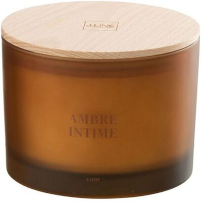 J-Line Ambre Intime - Bougie parfumée - 28H - Publicité J-Line Ambre Intime - Bougie parfumée - 28H - Publicité