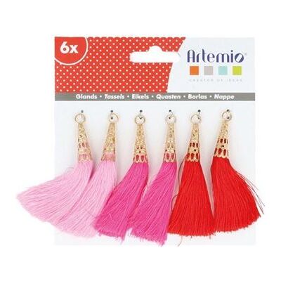 Ensemble rose de 6 pampilles en tissu Artemio - Ustensiles de cuisine - Publicité Ensemble rose de 6 pampilles en tissu Artemio - Ustensiles de cuisine - Publicité