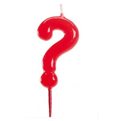 Bougie d'anniversaire en forme de point d'interrogation - Candle - Publicité Bougie d'anniversaire en forme de point d'interrogation - Candle - Publicité