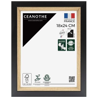 Non communiqué Cadre photo Actual bois noir 18x24 cm CEANOTHE en résine recyclée Verre acrylique Incassable - Fabriqué en France Bois - Publicité Non communiqué Cadre photo Actual bois noir 18x24 cm CEANOTHE en résine recyclée Verre acrylique Incassable - Fabriqué en France Bois - Publicité