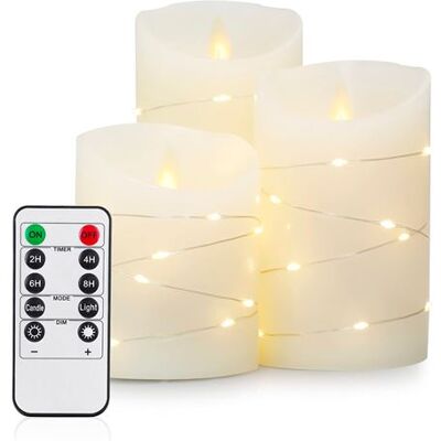 Non communiqué Bougies à LED en Cire FISHTEC X3 Bougies Télécommandées Jaune - Publicité Non communiqué Bougies à LED en Cire FISHTEC X3 Bougies Télécommandées Jaune - Publicité