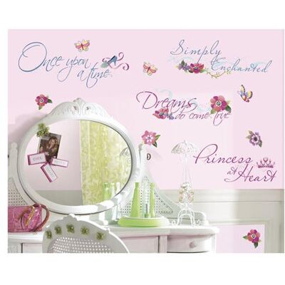 ROOMMATES Stickers phrase Disney chambre Princesse Multicolors - Publicité ROOMMATES Stickers phrase Disney chambre Princesse Multicolors - Publicité
