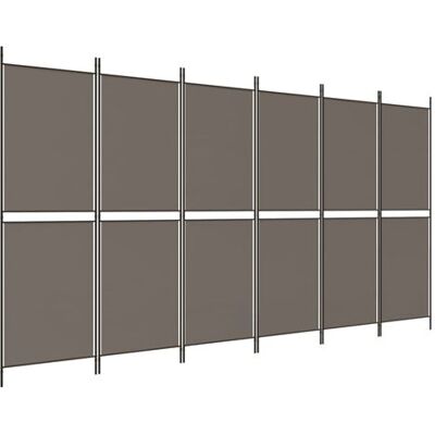 Non communiqué Cloison de séparation 6 panneaux Anthracite 300x220 cm Tissu - Publicité Non communiqué Cloison de séparation 6 panneaux Anthracite 300x220 cm Tissu - Publicité