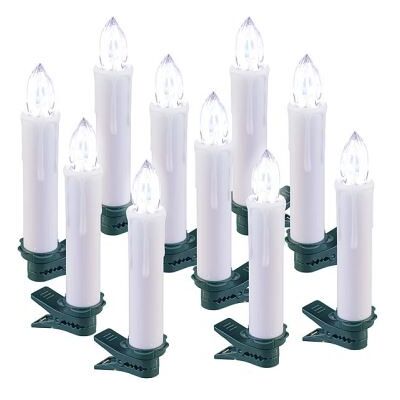 Lunartec : 10 bougies à LED sans fil suplémentaires - Blanc Blanc - Publicité Lunartec : 10 bougies à LED sans fil suplémentaires - Blanc Blanc - Publicité