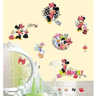 ROOMMATES Stickers Fashion Addict Minnie Mouse Disney Rouge - Publicité ROOMMATES Stickers Fashion Addict Minnie Mouse Disney Rouge - Publicité
