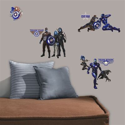 ROOMMATES Stickers Avengers Civil War Captain america Marvel Multicolors - Publicité ROOMMATES Stickers Avengers Civil War Captain america Marvel Multicolors - Publicité