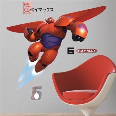 ROOMMATES Stickers géant Baymax Les Nouveaux Heros Disney Rouge - Publicité ROOMMATES Stickers géant Baymax Les Nouveaux Heros Disney Rouge - Publicité