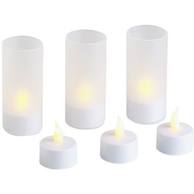 Lunartec - 6-LED Tea Lights - Rechargeable - LED Tea Lights - Publicité Lunartec - 6-LED Tea Lights - Rechargeable - LED Tea Lights - Publicité
