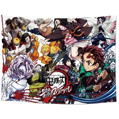Non communiqué Tapisserie murale en polyester Demon Slayer décorations pour la maison – 150*200cm - Publicité Non communiqué Tapisserie murale en polyester Demon Slayer décorations pour la maison – 150*200cm - Publicité