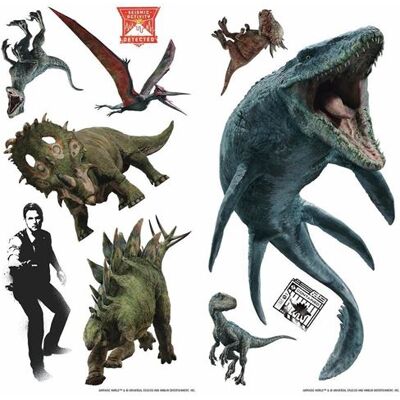 RoomMates stickers muraux Jurassic World Fallen Kingdom vinyle 19 pièces Multicolors - Publicité RoomMates stickers muraux Jurassic World Fallen Kingdom vinyle 19 pièces Multicolors - Publicité