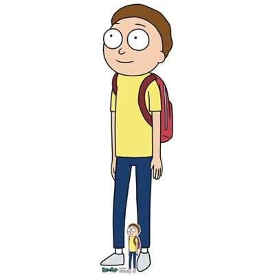 Iconicgreats - Morty Smith Rick - 165cm - Découpe cartonnée - Publicité Iconicgreats - Morty Smith Rick - 165cm - Découpe cartonnée - Publicité