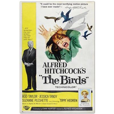 Alfred Hitchcock - Les Oiseaux - 91.5 x 61 cm - Poster - Publicité Alfred Hitchcock - Les Oiseaux - 91.5 x 61 cm - Poster - Publicité