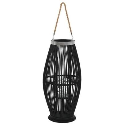 vidaXL Bougeoir suspendu Bambou Noir 60 cm Noir - Publicité vidaXL Bougeoir suspendu Bambou Noir 60 cm Noir - Publicité