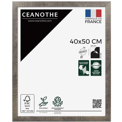 Non communiqué Cadre photo Alizée brun 40x50 cm CEANOTHE en résine recyclée Verre acrylique Incassable - Fabriqué en France Brun - Publicité Non communiqué Cadre photo Alizée brun 40x50 cm CEANOTHE en résine recyclée Verre acrylique Incassable - Fabriqué en France Brun - Publicité