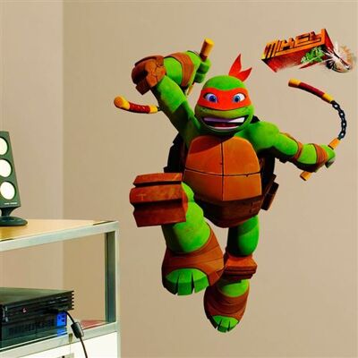 ROOMMATES Stickers géant Michelangelo Tortues Ninja Nickelodeon H 90 CM Multicolors - Publicité ROOMMATES Stickers géant Michelangelo Tortues Ninja Nickelodeon H 90 CM Multicolors - Publicité