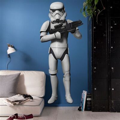 KOMAR Stickers géant Stormtrooper Episode VII Star Wars vue sur mur bleu Noir - Publicité KOMAR Stickers géant Stormtrooper Episode VII Star Wars vue sur mur bleu Noir - Publicité