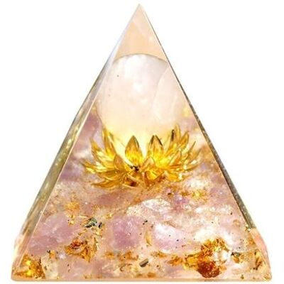 Eurowebbiz Pyramide Orgonite Fleur de Lotus Doré - Objet décoratif - Publicité Eurowebbiz Pyramide Orgonite Fleur de Lotus Doré - Objet décoratif - Publicité