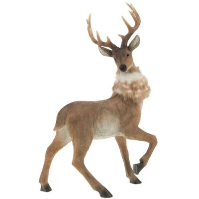 Amadeus - Biche marche 35 cm - Marron - Résine - Figurine - Publicité Amadeus - Biche marche 35 cm - Marron - Résine - Figurine - Publicité