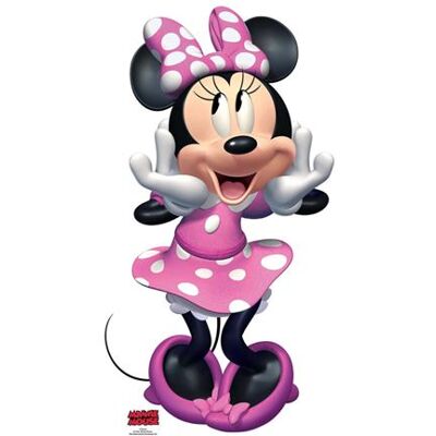 Générique STAR CUTOUTS Figurine en carton Disney Minnie avec une robe rose à pois blanc, qui fait un grand sourire 89 cm Multicolors - Publicité Générique STAR CUTOUTS Figurine en carton Disney Minnie avec une robe rose à pois blanc, qui fait un grand sourire 89 cm Multicolors - Publicité