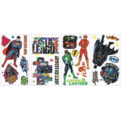 RoomMates stickers muraux Justice League vinyle 28 pièces Multicolors - Publicité RoomMates stickers muraux Justice League vinyle 28 pièces Multicolors - Publicité