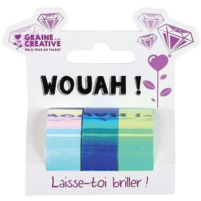 Ruban de Masquage Iridescent Graine Créative - 3 Couleurs 5m x 1,5cm - Publicité Ruban de Masquage Iridescent Graine Créative - 3 Couleurs 5m x 1,5cm - Publicité