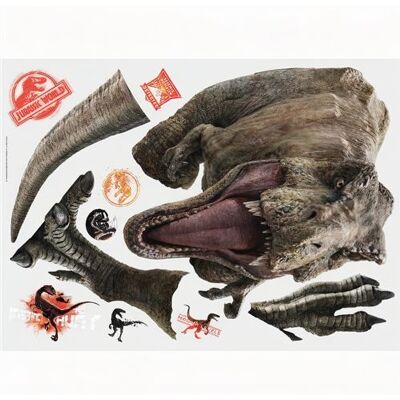 Room Mates Autocollants Jurassic World T-Rex - 11 Autocollants - Publicité Room Mates Autocollants Jurassic World T-Rex - 11 Autocollants - Publicité