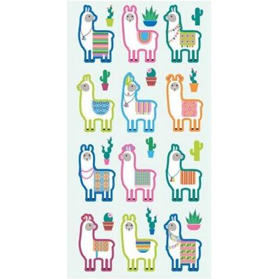 Non communiqué Autocollants Puffies - Lamas & Cactus Multicolore - Publicité Non communiqué Autocollants Puffies - Lamas & Cactus Multicolore - Publicité