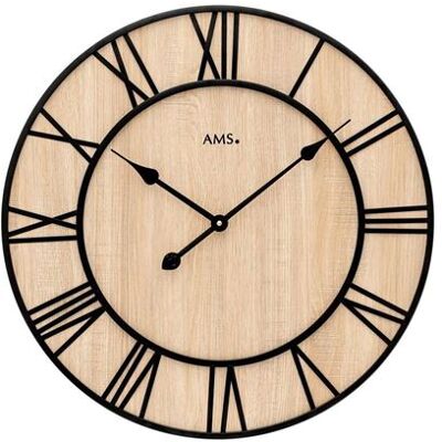 Horloge Murale AMS W9649 Marron - Horloge murale - Publicité Horloge Murale AMS W9649 Marron - Horloge murale - Publicité