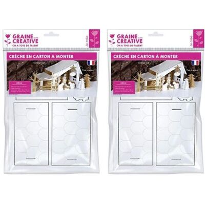 Graine Créative Modèle 2 Crèche en carton - Kit de Noël - Publicité Graine Créative Modèle 2 Crèche en carton - Kit de Noël - Publicité