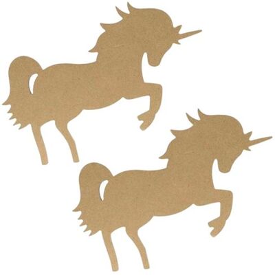 Artemio 2 Silhouettes de Licorne - Support MDF Décoratif - Publicité Artemio 2 Silhouettes de Licorne - Support MDF Décoratif - Publicité