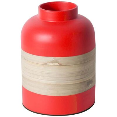 The Home Deco Factory - Pot décoratif en bambou 22 cm Rouge Rouge - Publicité The Home Deco Factory - Pot décoratif en bambou 22 cm Rouge Rouge - Publicité