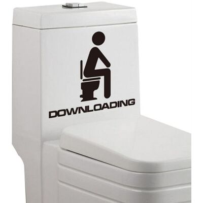 Autocollant WC Eurowebbiz - Décoration amusante - 15x13cm - Publicité Autocollant WC Eurowebbiz - Décoration amusante - 15x13cm - Publicité