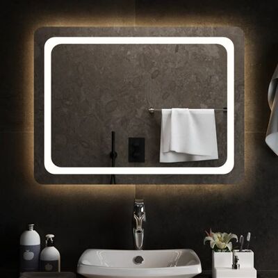 Non communiqué vidaXL Miroir de Salle de Bain à LED Miroir de Maquillage Lumineux Coiffeuse Cosmétique Décoration de Toilette Maison Intérieur 80x60 cm miroir - Publicité Non communiqué vidaXL Miroir de Salle de Bain à LED Miroir de Maquillage Lumineux Coiffeuse Cosmétique Décoration de Toilette Maison Intérieur 80x60 cm miroir - Publicité