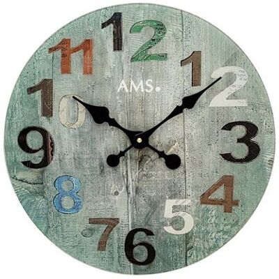 AMS W9651 Horloge Murale Colorée Moderne - Horloge Murale - Publicité AMS W9651 Horloge Murale Colorée Moderne - Horloge Murale - Publicité