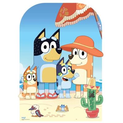Iconicgreats - Bluey On The Beach - Cardboard Standee - Publicité Iconicgreats - Bluey On The Beach - Cardboard Standee - Publicité