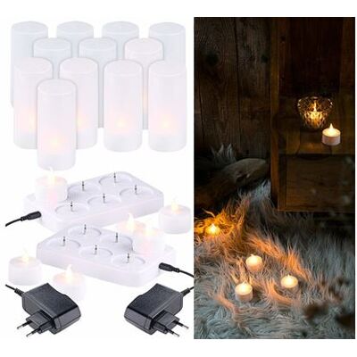 Non communiqué Lunartec : 12 bougies plates à LED effet flamme scintillante - Publicité Non communiqué Lunartec : 12 bougies plates à LED effet flamme scintillante - Publicité
