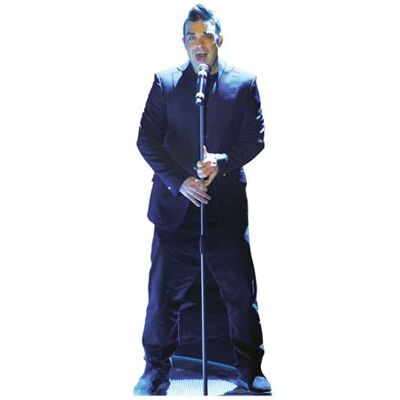 Non communiqué STAR CUTOUTS Figurine en carton - Robbie Williams costume noir - Auteur - Compositeur Britannique - Haut 184 cm Noir - Publicité Non communiqué STAR CUTOUTS Figurine en carton - Robbie Williams costume noir - Auteur - Compositeur Britannique - Haut 184 cm Noir - Publicité