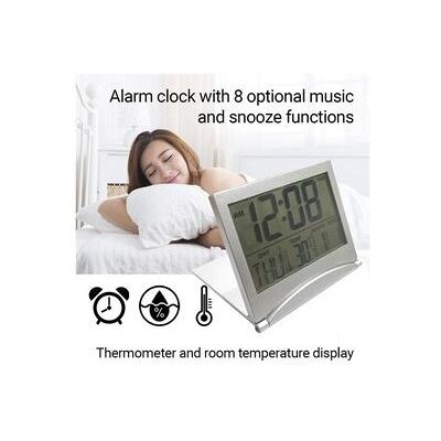 Non communiqué Station météo numérique lcd date pliante réveil de voyage à température de bureau argent Argent - Publicité Non communiqué Station météo numérique lcd date pliante réveil de voyage à température de bureau argent Argent - Publicité