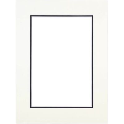 BRIO Passe-partout double blanc avec liseré noir 30x40 cm ouverture 20x30 cm CEANOTHE en carton - Fabriqué en France Blanc - Publicité BRIO Passe-partout double blanc avec liseré noir 30x40 cm ouverture 20x30 cm CEANOTHE en carton - Fabriqué en France Blanc - Publicité